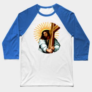 Jesus Christ on the cross suffering for us sinners Baseball T-Shirt